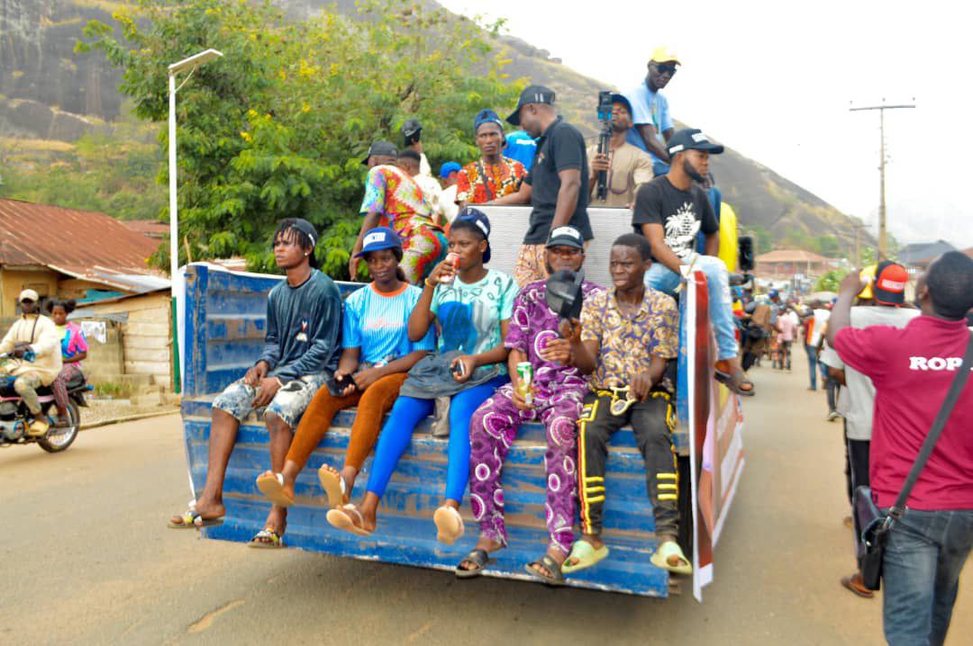 PHOTO: 1MILLION MOVEMENT: IDANRE/IFEDORE YOUTHS DRUM SUPPORT FOR HON AKINGBASO